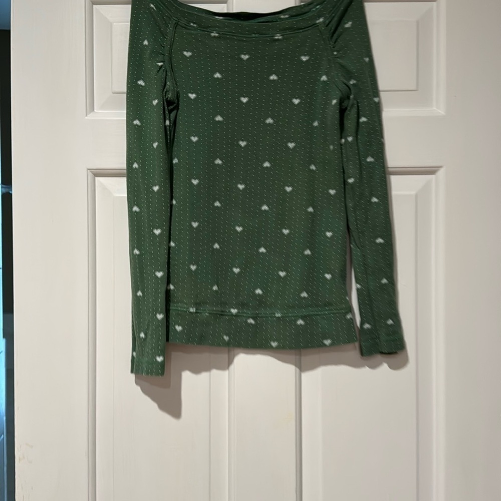 Heart Pattern Long Sleeve Tee